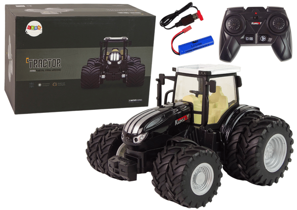 Fjernstyret R/C Traktor Sort 2.4G Metal