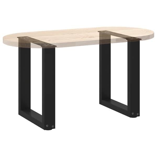 vidaXL sofabordsben, 2 stk., sort, 28x(42-43) cm, stål