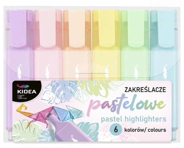 KIDEA pastel highlighters 6 farver