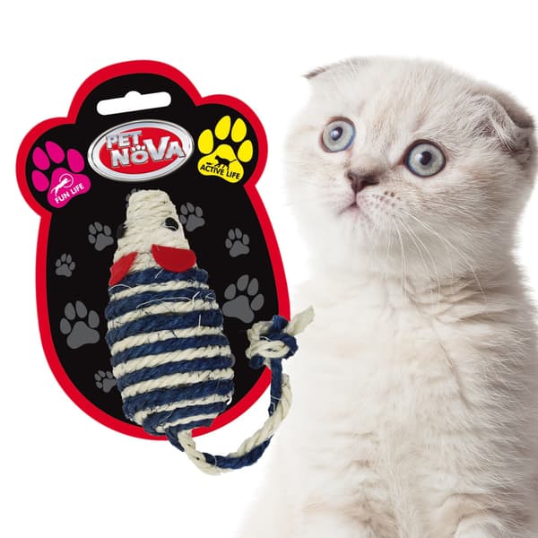 Pet Nova kattleksak - mus 10x5cm