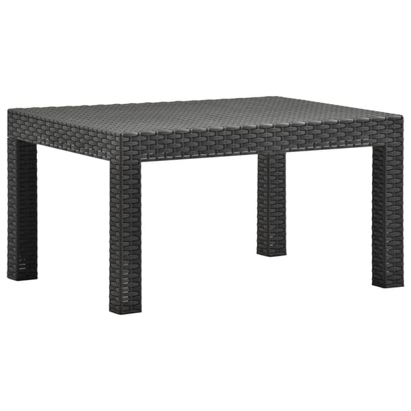 vidaXL havebord, antracit, 58x58x41 cm, PP-rattan