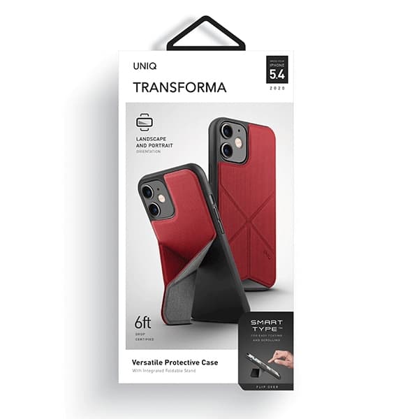 UNIQ Transforma iPhone 12 mini 5,4" skal rött/korallrött