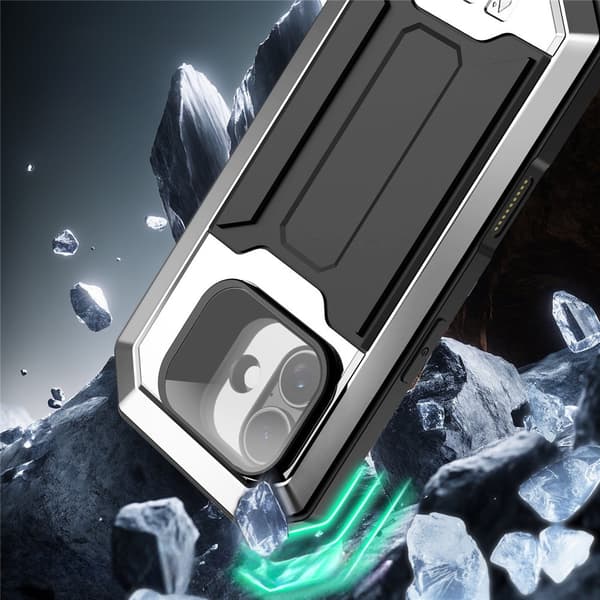 Pansret cover til iPhone 17, R-JUST, sølv