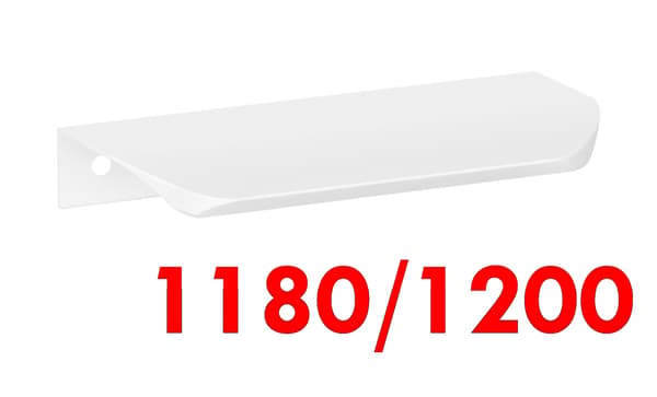 Møbelgreb hvid ALU 120 cm let og holdbart til skabe UA02