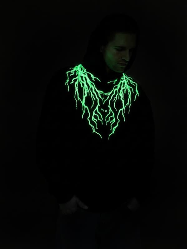 Sæt Hættetrøje + Bukser Sort/Fluo Point X Storm L