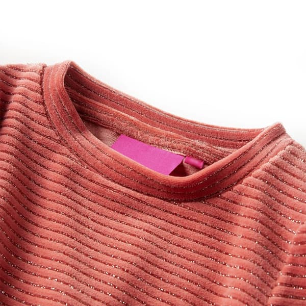 Børnekjole med lange ærmer, diskret pink, 92