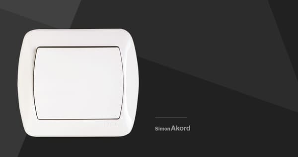 SIMON AKORD Ringknapp AD1/11 vit