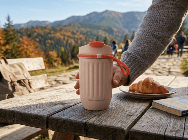 Termosmugg i rostfritt stål Frappe 360 ml rosa