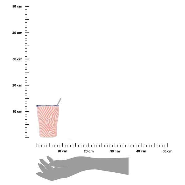 350 ml pehmeä Ripple-termosmuki pillillä