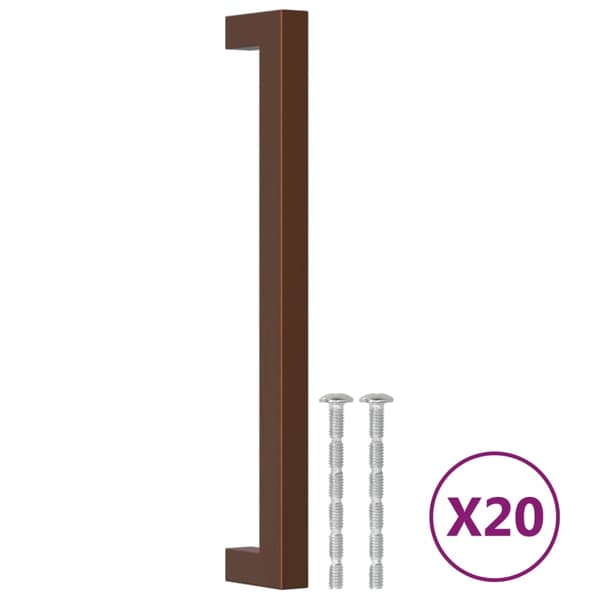 vidaXL skabsgreb 20 stk. bronze 192 mm rustfrit stål