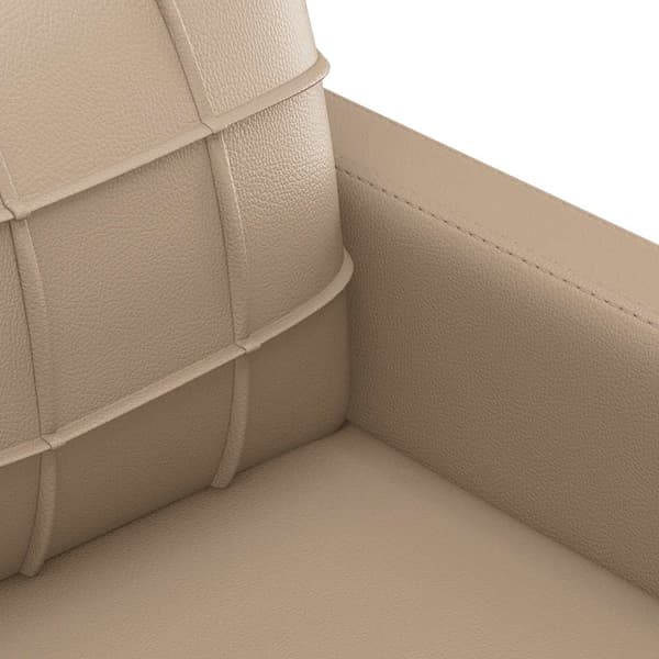vidaXL 2-sitssoffa, Cappuccino, 140 cm, konstläder