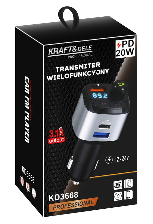 Multifunktionssender 12-24V 87,5-108MHz KD3668