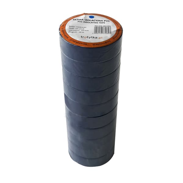 PVC-isoleringstejp, 18 mm x 10 m, 1 styck, blå