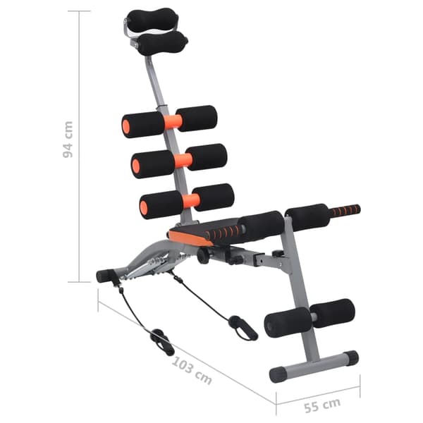 vidaXL Magtränare med elastiska rep