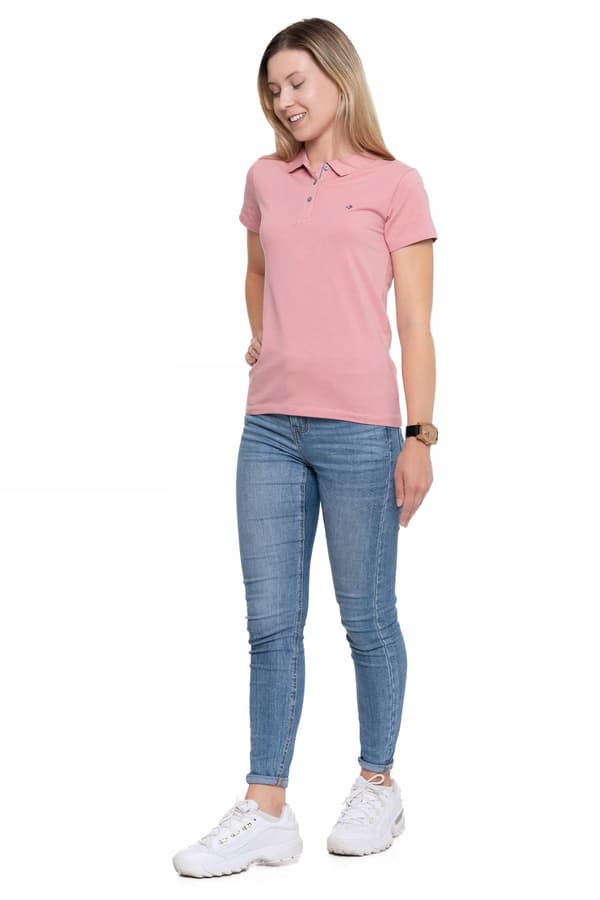 Dambomullspolotröja med krage MORAJ S Rosa