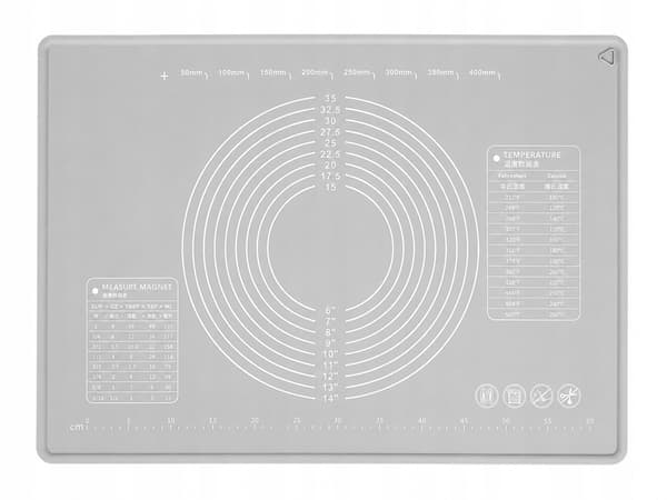 Silikon degform 80X60 CM Med kant, stor grå matta FÖR DEG