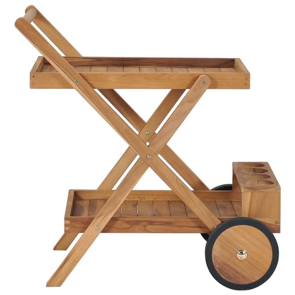 vidaXL Tevagn massiv teak
