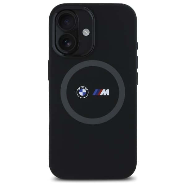 BMW M Silikone Trykt Ring MagSafe-cover til iPhone 16, Sort