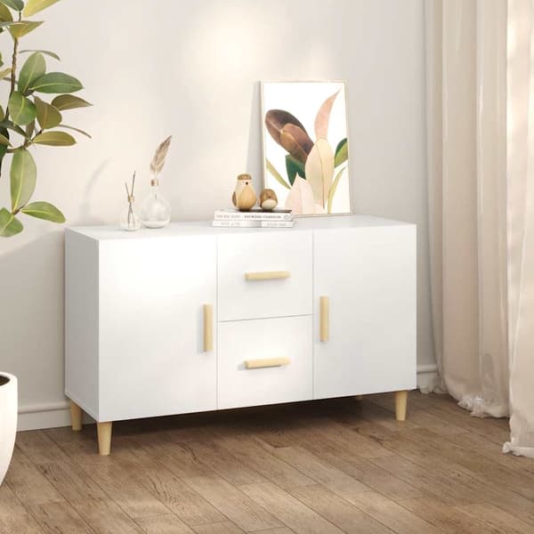 vidaXL Byrå, vit, 100x36x60 cm, träbaserat material