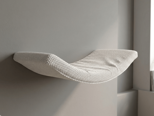Arc metall katthylla 75cm ljus silvergrå