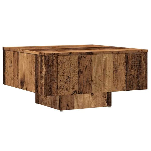 vidaXL sofabord, antik træ, 60x60x31,5 cm, spånplade