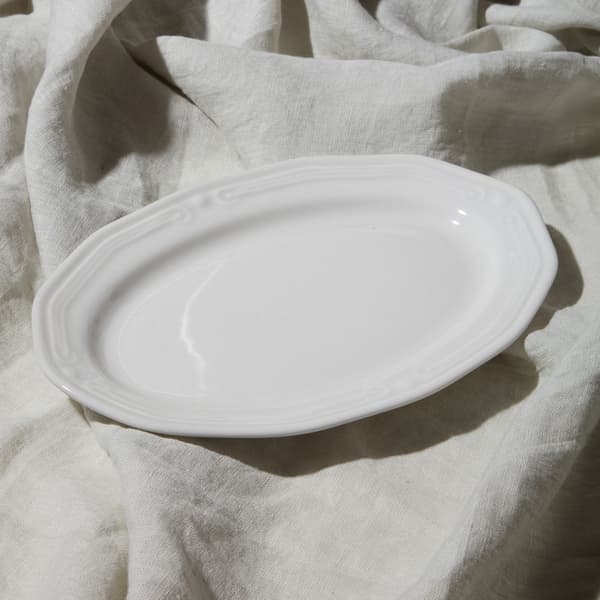 Vitt porslinsfat 25 cm Athenee