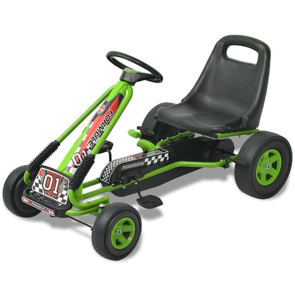 vidaXL børne-gokart med justerbart sæde, grøn
