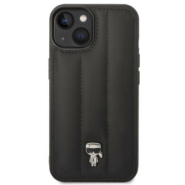 Karl Lagerfeld Puffy Ikonik Pin-cover til iPhone 14 Plus, sort