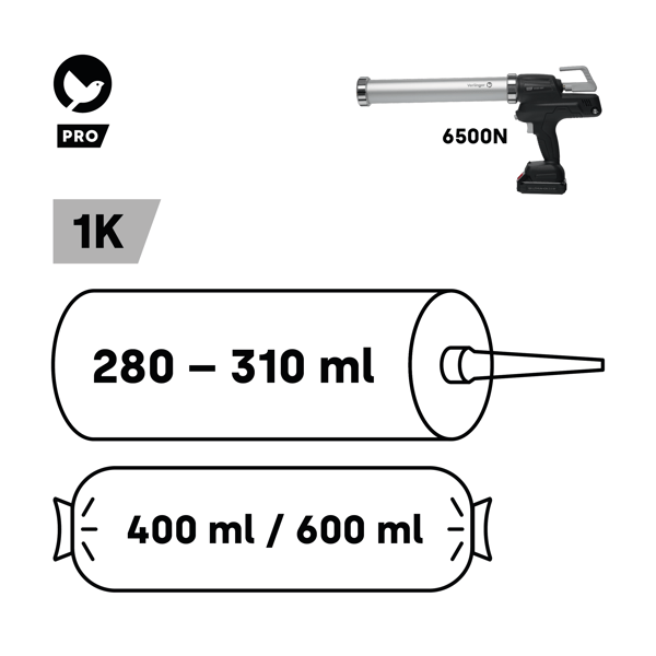 BATTERI SILIKONE EXTRACTOR Elektrisk akryllimekstruder
