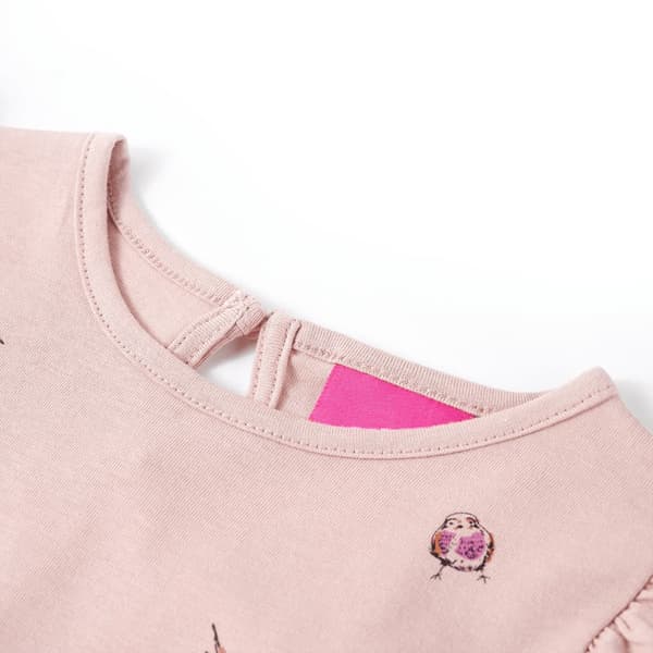 Barn långärmad T-shirt, rosa, 116