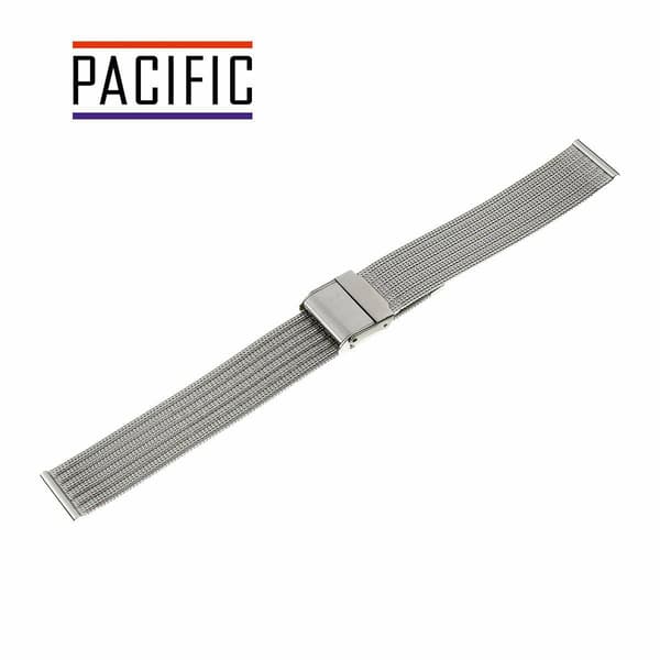 PACIFIC MESH ARMBÅND 14 MM PVD SØLVFARVE