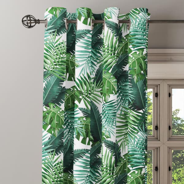Gardin med snørehuller print 002
