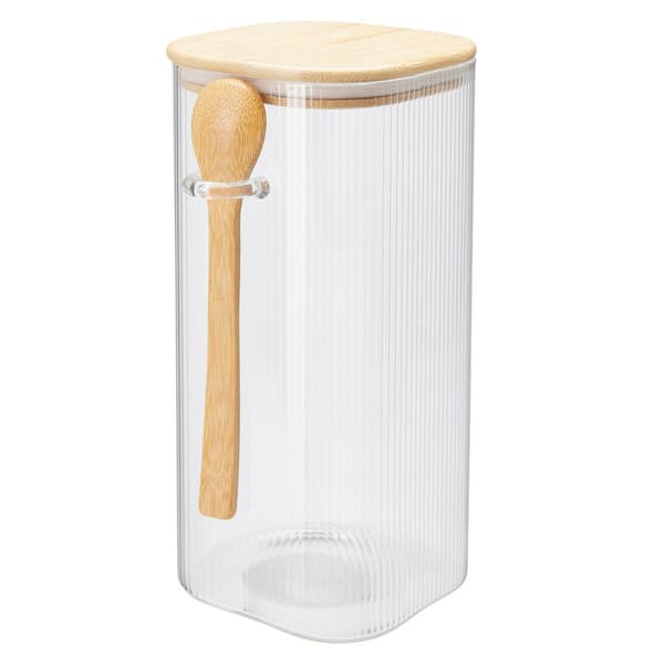 Glaskrukke med ske 1500 ml