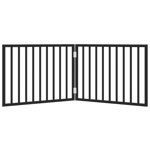 vidaXL foldbar hundegitter, 2 paneler, sort, 160 cm