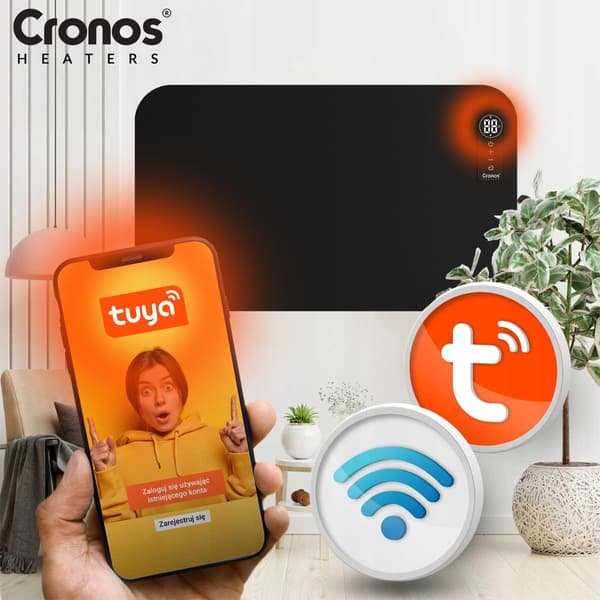 Cronos MT750TWP Fuld sort IR-varmepanel