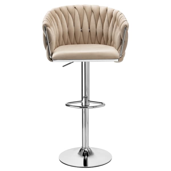 Cofton Krom Beige Velour Barstol