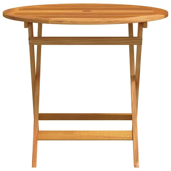 vidaXL foldbart havebord Ø90x75 cm massivt eukalyptustræ