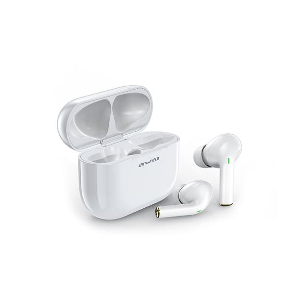 AWEI Bluetooth 5.0 T29 TWS hovedtelefoner + dockingstation hvide