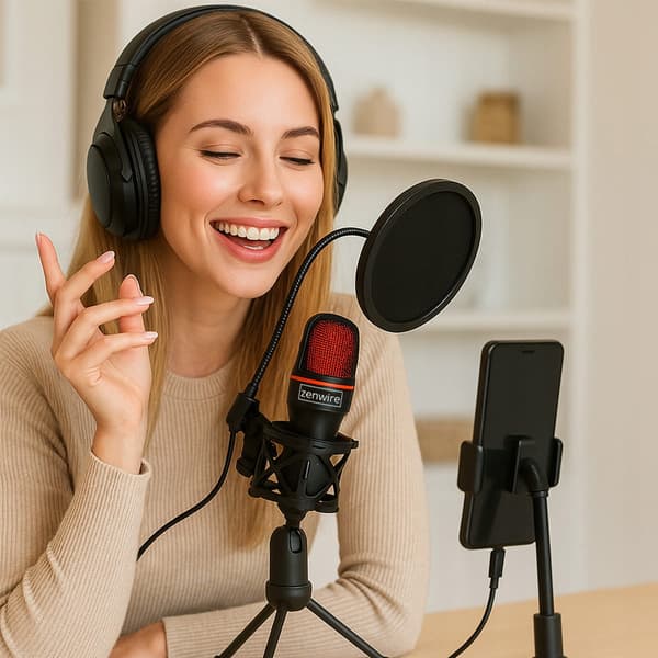 Zenwire ME4 Studio kondensatormikrofon til pc-spil RGB USB-C USB 3.0