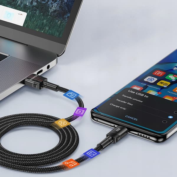 Pitkä 3m TOOCKI nopea USB-A - USB-C 100W PD -kaapeli 3 metriä