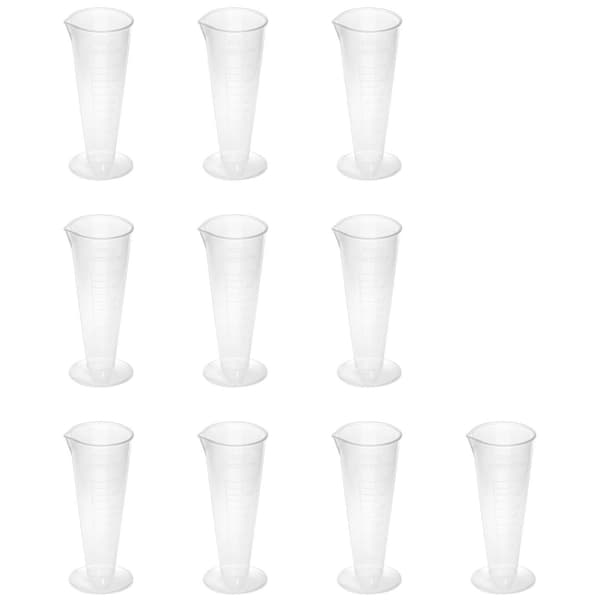 Plastbägare med gradering 50 ml - 10 st.