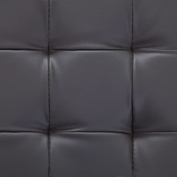vidaXL Sittpuff med förvaring 87,5 cm grå konstläder
