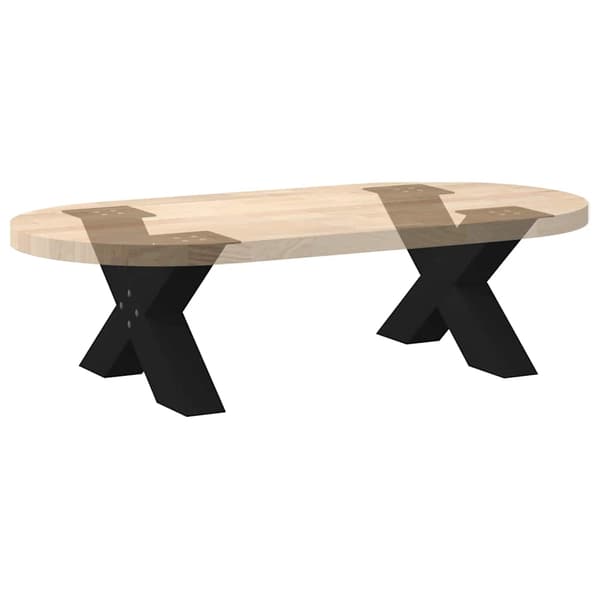 vidaXL sofabordsben, 2 stk., sort, 50x(30-31) cm, stål