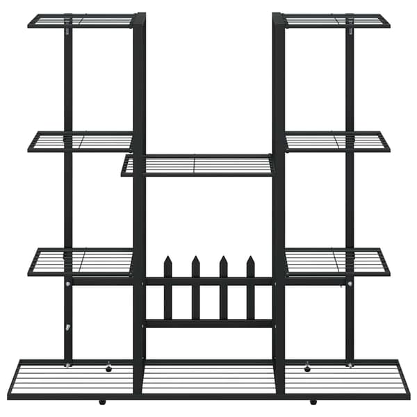 vidaXL blomsterstander 94,5x25x89 cm sort jern