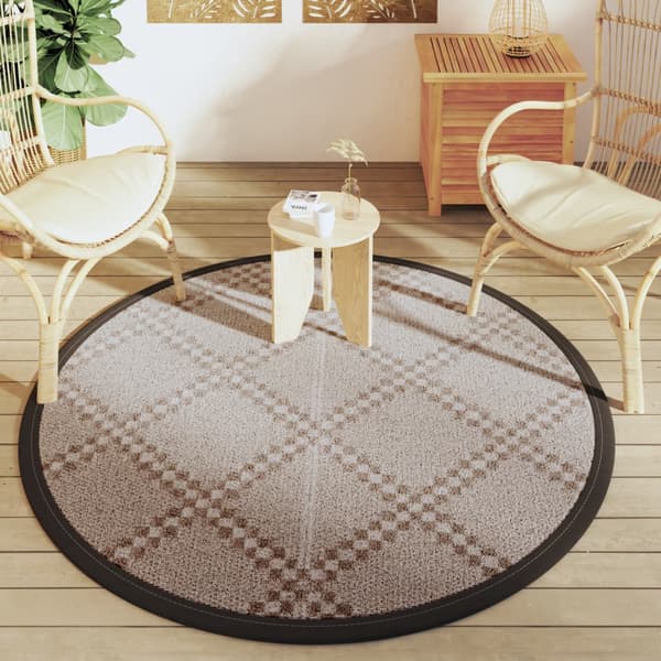 vidaXL Ulkomatto ruskea Ø160 cm PP