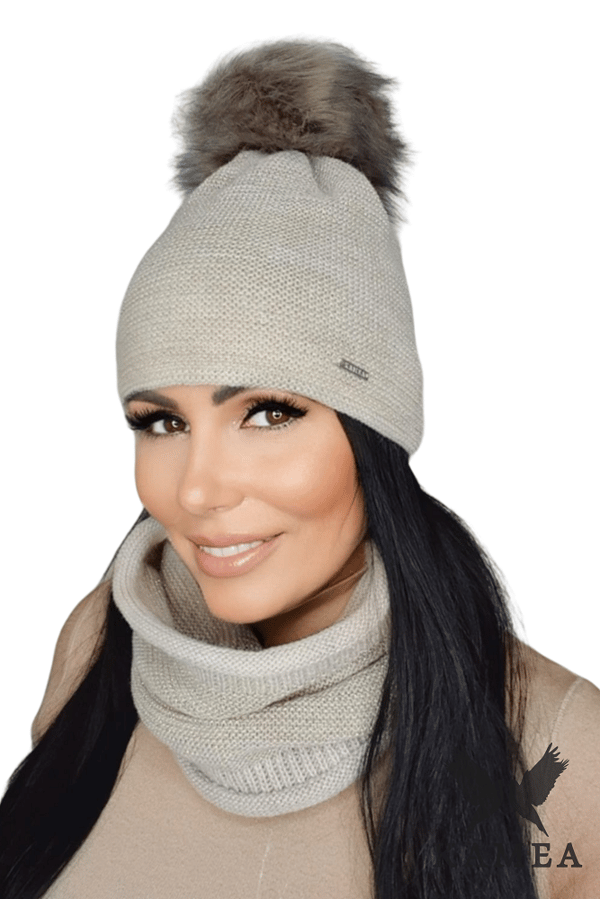 RAVELLO vinterset för dam, beige färg