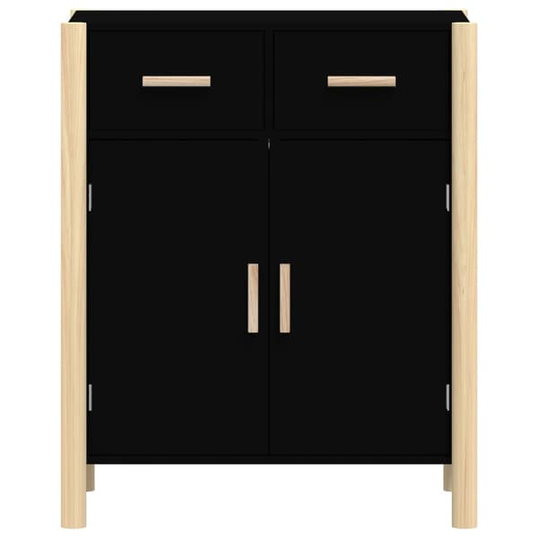 vidaXL skab, sort, 62x38x75 cm, træbaseret materiale