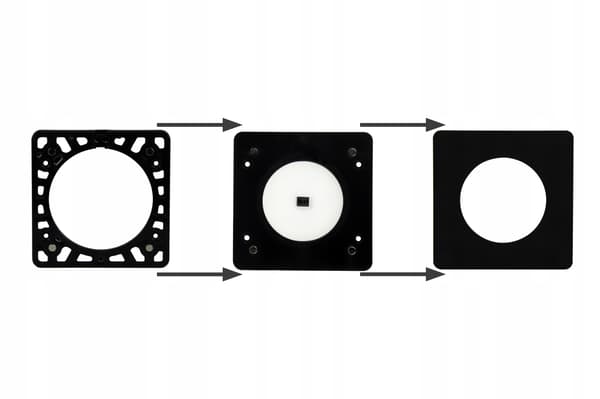 Indbygget LED-møbellampe 3W IR-sensor sort 6000K SLL03