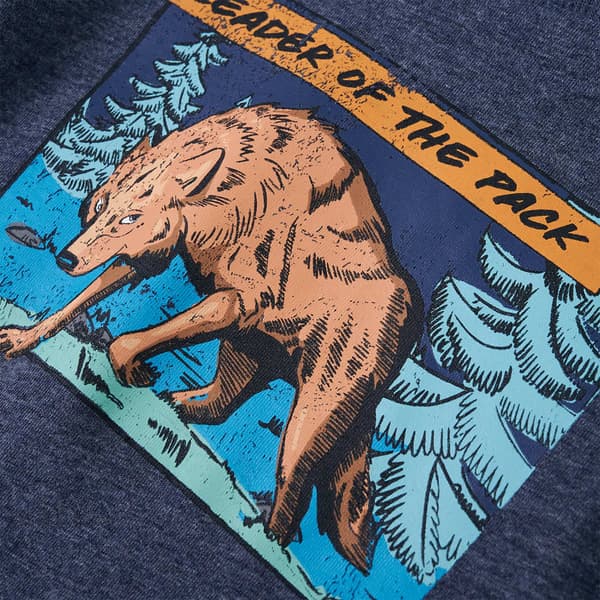 Barn långärmad T-shirt, mörkblå, 128