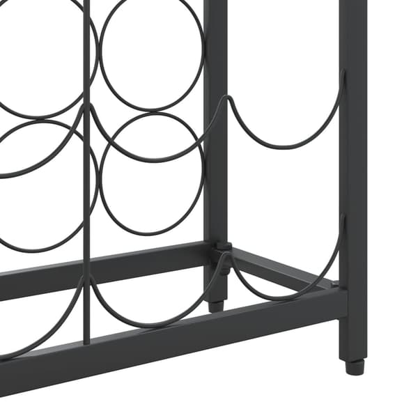 vidaXL Pulloteline 95 pullolle musta 54x18x200 cm takorauta